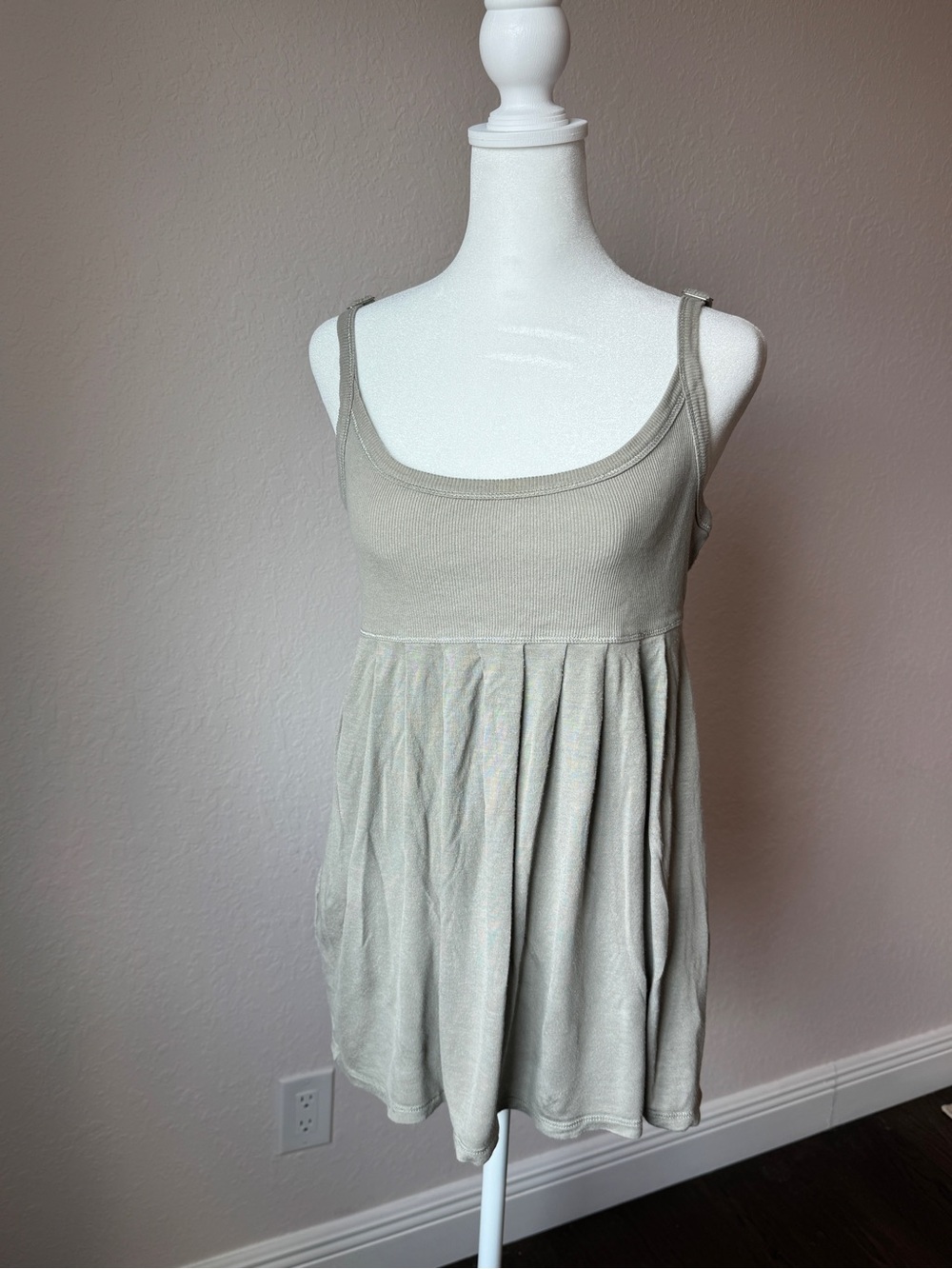 Vintage Y2K Express Babydoll Tank Top Pima Cotton Shimmer Medium